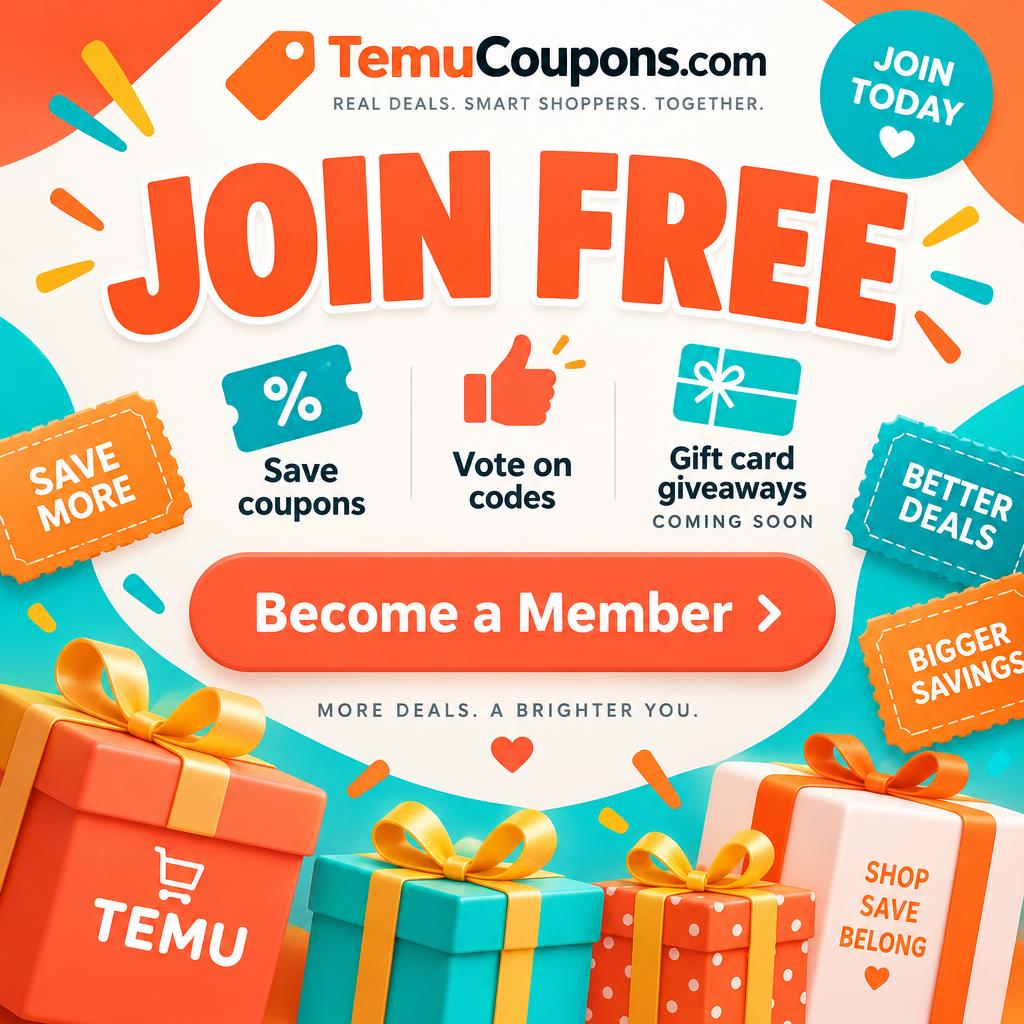 Join free: save coupons, vote on codes, gift card giveaways coming soon